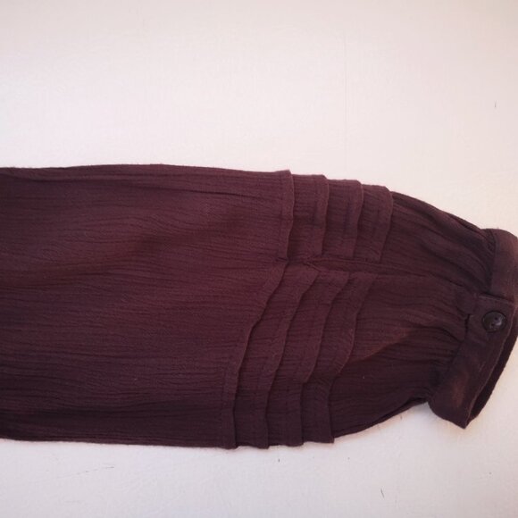 American Eagle Outfitters Ladies Burgundy Long Sleeves Blouse - Picture 11 of 14